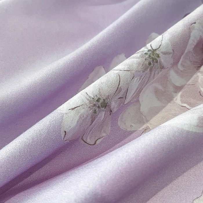 91家纺网 家纺一手货源 找家纺 格里芬 2025全棉加厚磨毛纯棉生态磨毛印花四件套 丽芙-紫