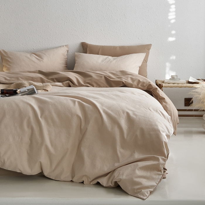 91家纺网 家纺一手货源 找家纺 千朵森 2025新款全棉色织提花磨毛四件套-风格一 欧佩斯-抹茶