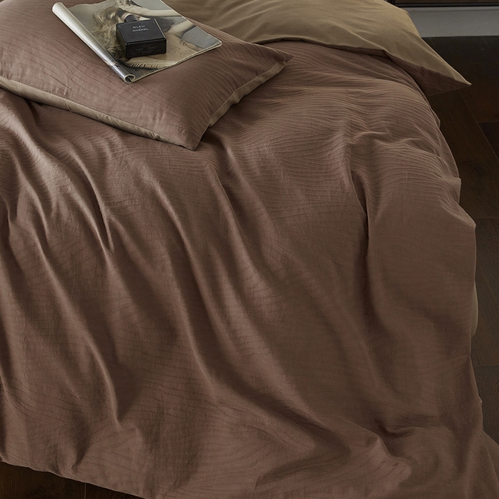 91家纺网 家纺一手货源 找家纺 千朵森 2025新款全棉色织提花磨毛四件套-风格二 欧佩斯-棕榈