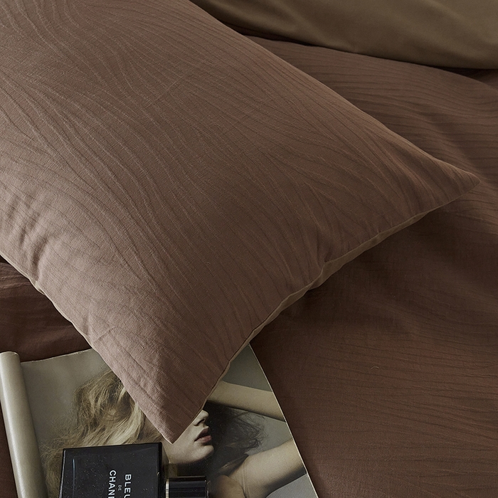 91家纺网 家纺一手货源 找家纺 千朵森 2025新款全棉色织提花磨毛四件套-风格二 欧佩斯-棕榈