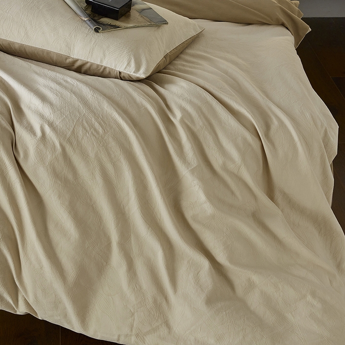 91家纺网 家纺一手货源 找家纺 千朵森 2025新款全棉色织提花磨毛四件套-风格二 欧佩斯-抹茶