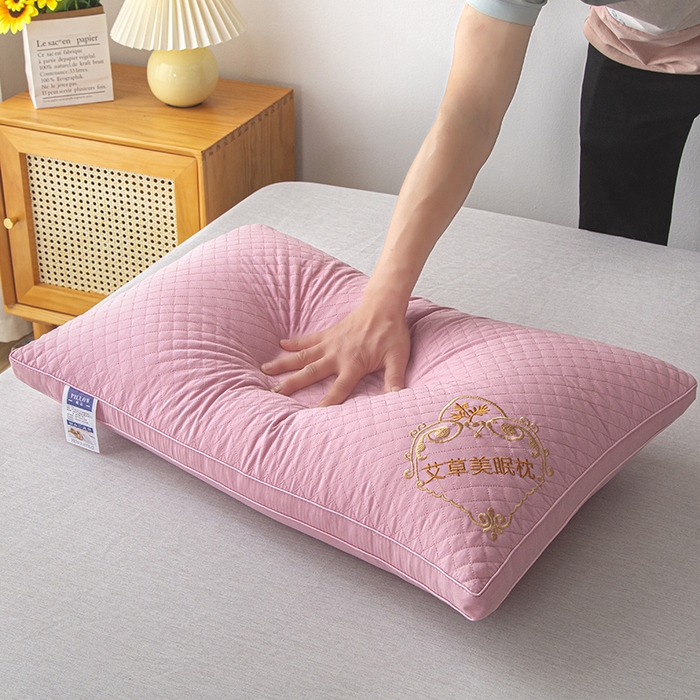 91家纺网 家纺一手货源 找家纺 （总）永乐枕芯 2025新款艾草美眠双边立体枕 枕头枕芯