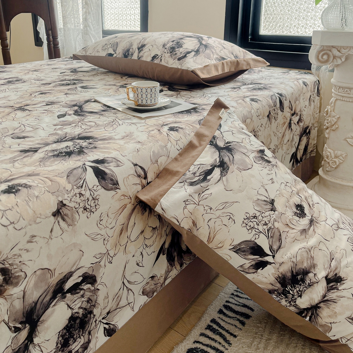 91家纺网 家纺一手货源 找家纺 （总）慕梵家居2025新款A类100%全棉磨毛包边床单纯棉宽边单床单