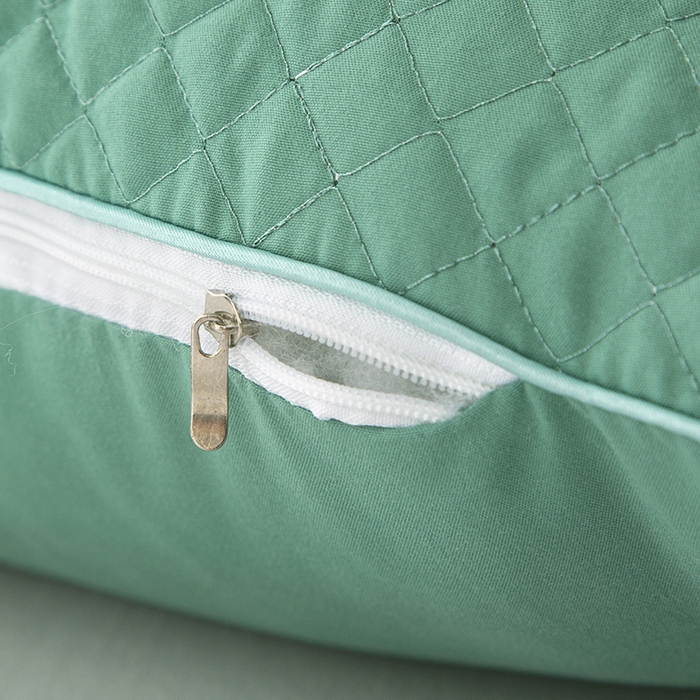 91家纺网 家纺一手货源 找家纺 永乐枕芯 2025新款艾草美眠双边立体枕 枕头枕芯 低枕 双边绿色 48x74cm/只