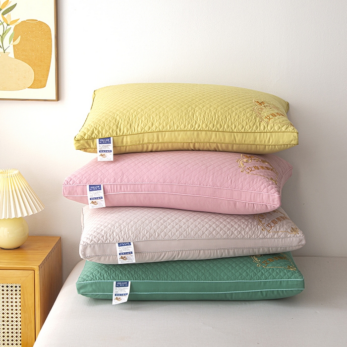 91家纺网 家纺一手货源 找家纺 永乐枕芯 2025新款艾草美眠双边立体枕 枕头枕芯 低枕 双边绿色 48x74cm/只