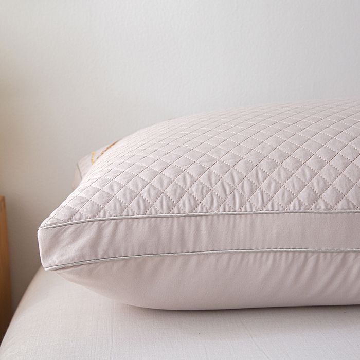 91家纺网 家纺一手货源 找家纺 永乐枕芯 2025新款艾草美眠双边立体枕 枕头枕芯 低枕 双边灰色 48x74cm/只