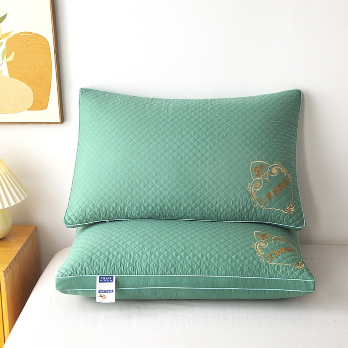 91家纺网 家纺一手货源 找家纺 永乐枕芯 2025新款艾草美眠双边立体枕 枕头枕芯 中枕 双边绿色 48x74cm/只