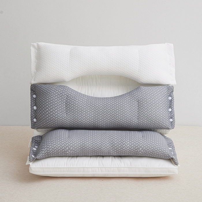 91家纺网 家纺一手货源 找家纺 （总）小米枕芯 2025新款针织三合一颈椎修复枕可拆卸定位护颈枕