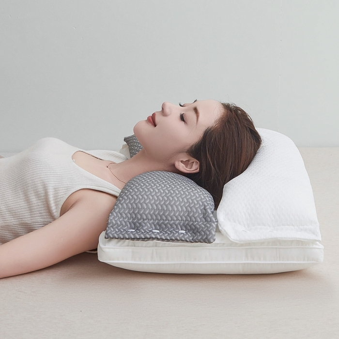 91家纺网 家纺一手货源 找家纺 （总）小米枕芯 2025新款针织三合一颈椎修复枕可拆卸定位护颈枕