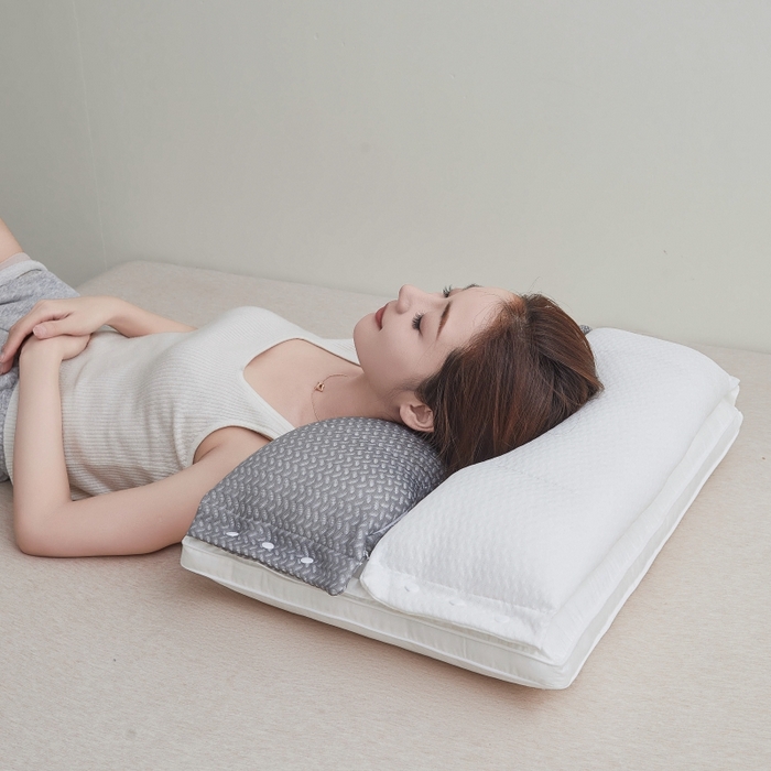 91家纺网 家纺一手货源 找家纺 （总）小米枕芯 2025新款针织三合一颈椎修复枕可拆卸定位护颈枕