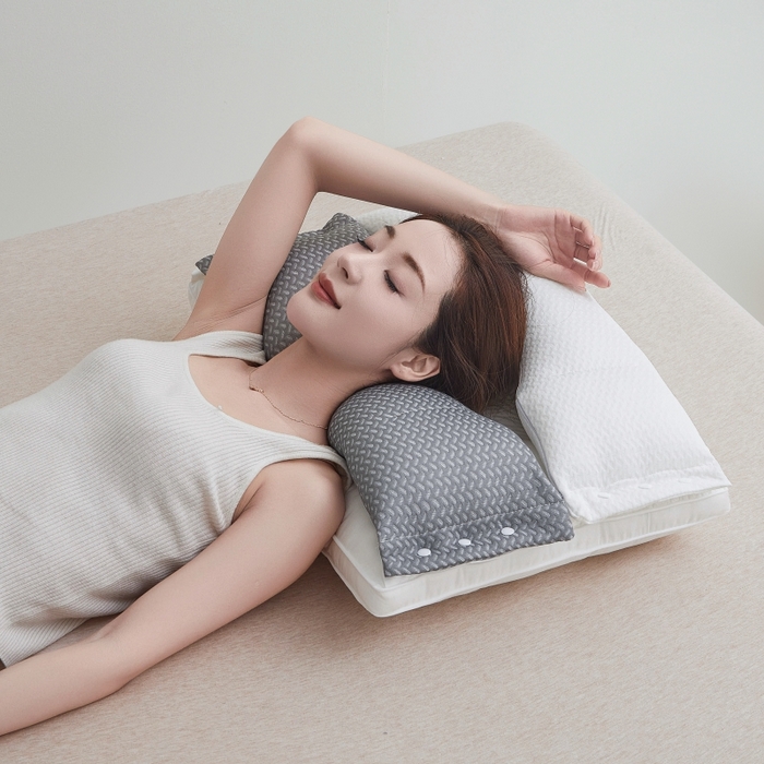 91家纺网 家纺一手货源 找家纺 （总）小米枕芯 2025新款针织三合一颈椎修复枕可拆卸定位护颈枕