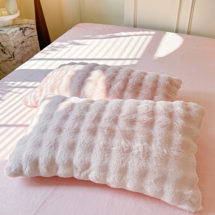 91家纺网 家纺一手货源 找家纺 （总）唐人居 2025新款泡泡兔毛牛奶绒四件套--七彩