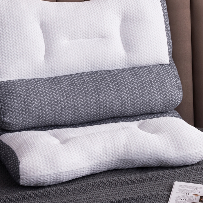 91家纺网 家纺一手货源 找家纺 永乐枕芯 2025新款针织棉牵引枕头护颈枕芯 48*74高枕1000克