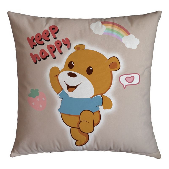 91家纺网 家纺一手货源 找家纺 永乐枕芯 2025新款热款卡通居家小抱枕沙发靠垫（颜色随机） 开心万岁