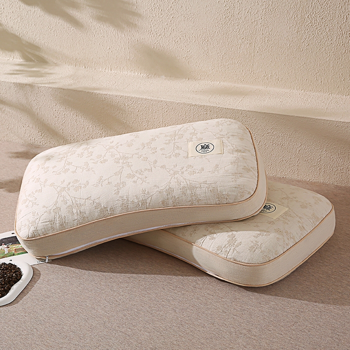 91家纺网 家纺一手货源 找家纺 （总）蔻眠 棉麻立体荞麦护颈枕芯亚麻全荞麦壳枕头