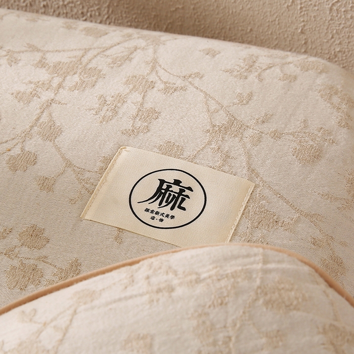 91家纺网 家纺一手货源 找家纺 蔻眠 棉麻立体荞麦护颈枕芯亚麻全荞麦壳枕头 立体棉麻-枝意