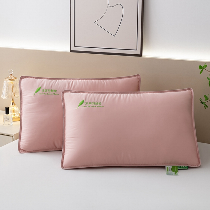 91家纺网 家纺一手货源 找家纺 小米枕芯 2025新款凉茶聚酯纤维枕压线宽边三色枕头枕芯 灰色