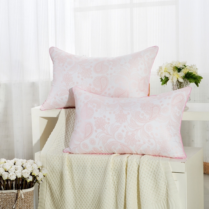 91家纺网 家纺一手货源 找家纺 永乐枕芯 2025新款促销枕芯 特惠枕芯 礼品赠品枕头 单边高弹枕芯 550g 粉色 48*74cm/只