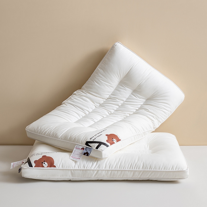 91家纺网 家纺一手货源 找家纺 （总）小米枕芯 2025新款全棉A类小熊儿童酒店通用枕头枕芯