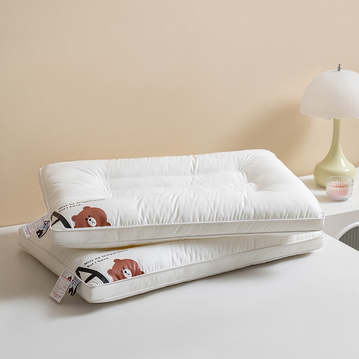 91家纺网 家纺一手货源 找家纺 （总）小米枕芯 2025新款全棉A类小熊儿童酒店通用枕头枕芯