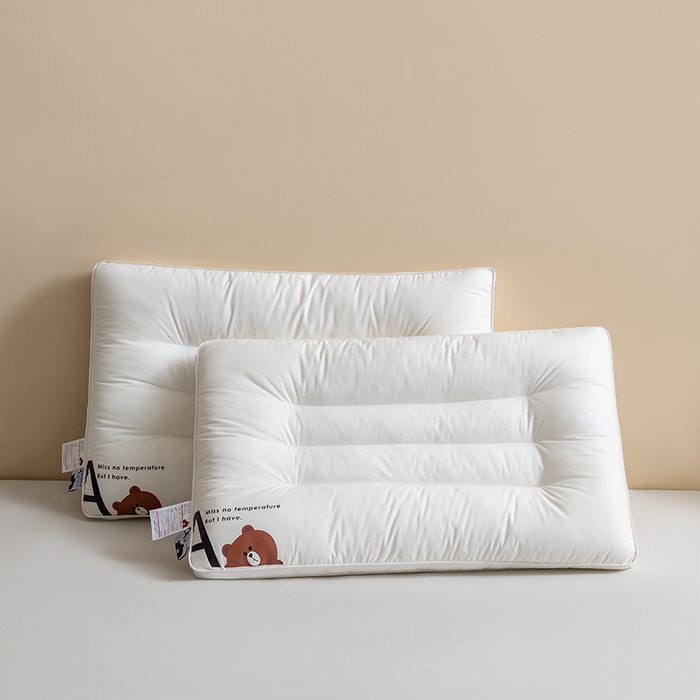 91家纺网 家纺一手货源 找家纺 （总）小米枕芯 2025新款全棉A类小熊儿童酒店通用枕头枕芯