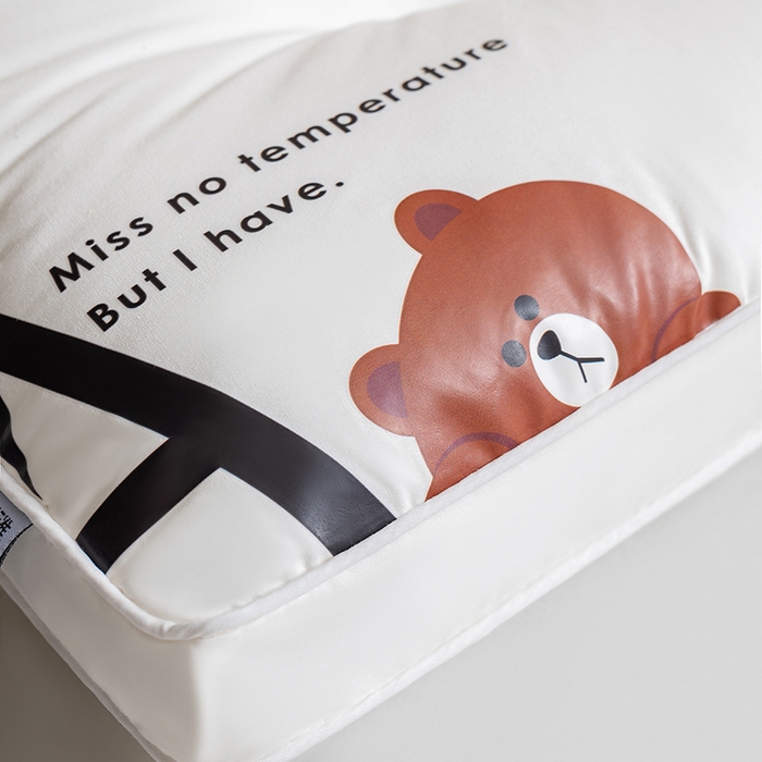 91家纺网 家纺一手货源 找家纺 （总）小米枕芯 2025新款全棉A类小熊儿童酒店通用枕头枕芯