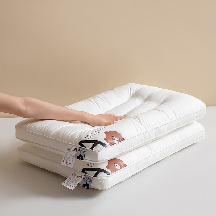 91家纺网 家纺一手货源 找家纺 （总）小米枕芯 2025新款全棉A类小熊儿童酒店通用枕头枕芯