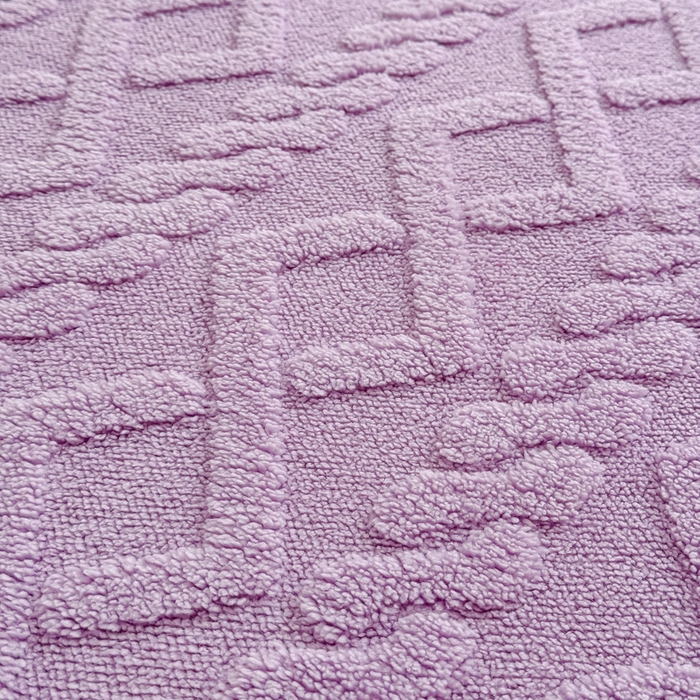 91家纺网 家纺一手货源 找家纺 睡美人 2025新款塔芙绒纯色立体雕花床笠三件套 塔芙绒香叶紫