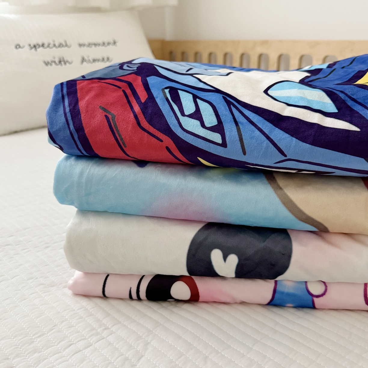 （总）萌宝家纺 2025新款可拆洗A类儿童豆豆绒大豆冬被儿童婴儿绒春秋被安抚被被子被芯