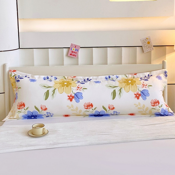 91家纺网 家纺一手货源 找家纺 （总）雨彤家纺 2025新款小清新斜纹印花双人枕套