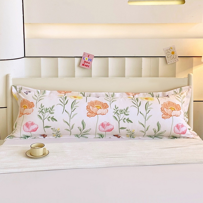 91家纺网 家纺一手货源 找家纺 （总）雨彤家纺 2025新款小清新斜纹印花双人枕套