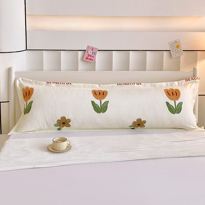 91家纺网 家纺一手货源 找家纺 （总）雨彤家纺 2025新款小清新斜纹印花双人枕套