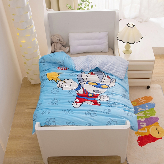 91家纺网 家纺一手货源 找家纺 （总）萌宝家纺 2025新款可拆洗A类儿童豆豆绒大豆冬被儿童婴儿绒春秋被安抚被被子被芯