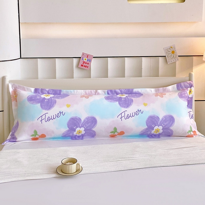 91家纺网 家纺一手货源 找家纺 （总）雨彤家纺 2025新款小清新斜纹印花双人枕套