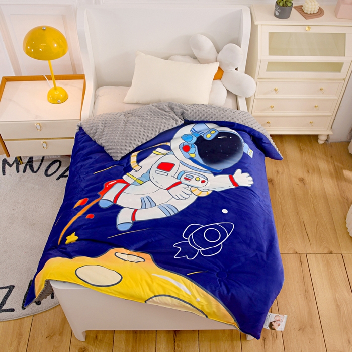 91家纺网 家纺一手货源 找家纺 （总）萌宝家纺 2025新款可拆洗A类儿童豆豆绒大豆冬被儿童婴儿绒春秋被安抚被被子被芯