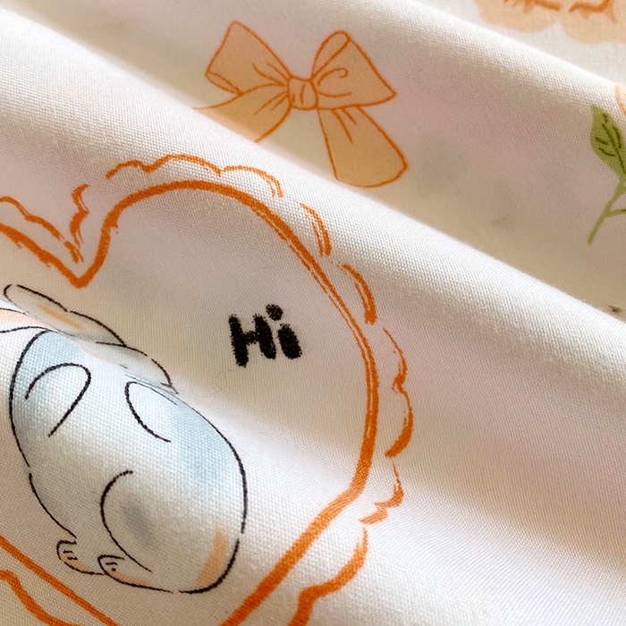 91家纺网 家纺一手货源 找家纺 雨彤家纺 2025新款小清新斜纹印花双人枕套 浮梦精灵