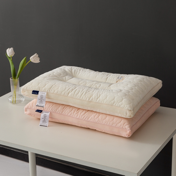 91家纺网 家纺一手货源 找家纺 小米枕芯 2025新款亲肤舒适枕头枕芯-财源滚滚 财源滚滚-白粉