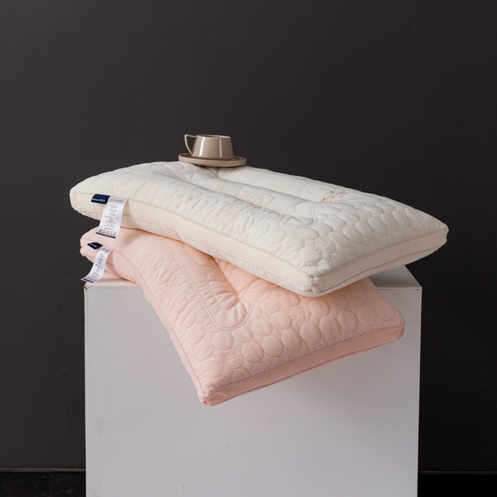 91家纺网 家纺一手货源 找家纺 小米枕芯 2025新款亲肤舒适枕头枕芯-财源滚滚 财源滚滚-白粉