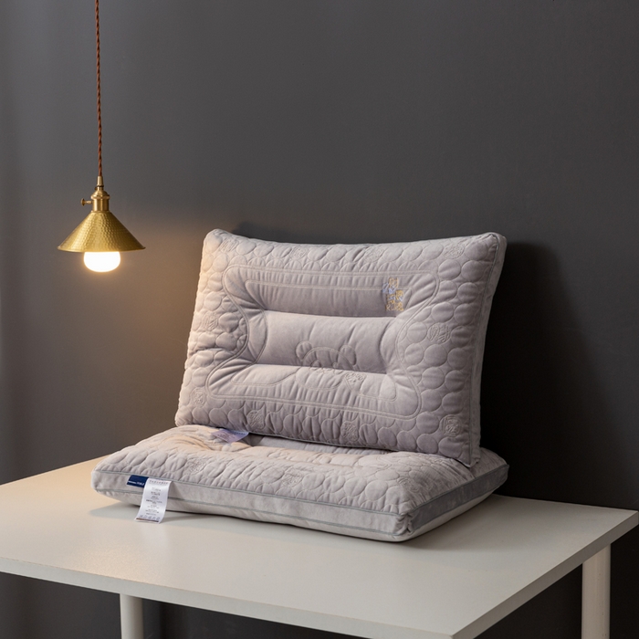 91家纺网 家纺一手货源 找家纺 小米枕芯 2025新款亲肤舒适枕头枕芯-财源滚滚 财源滚滚-灰