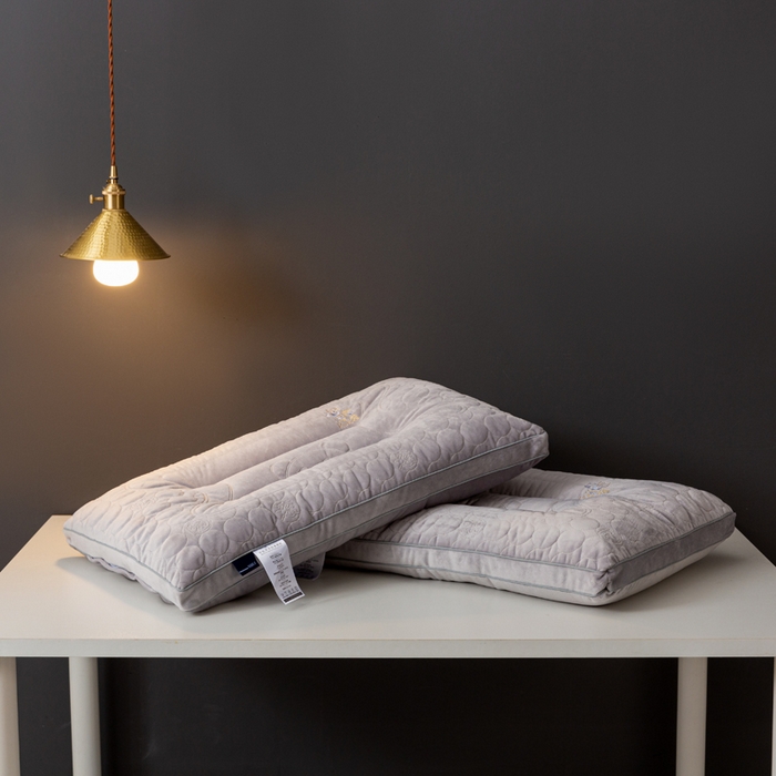 91家纺网 家纺一手货源 找家纺 小米枕芯 2025新款亲肤舒适枕头枕芯-财源滚滚 财源滚滚-灰