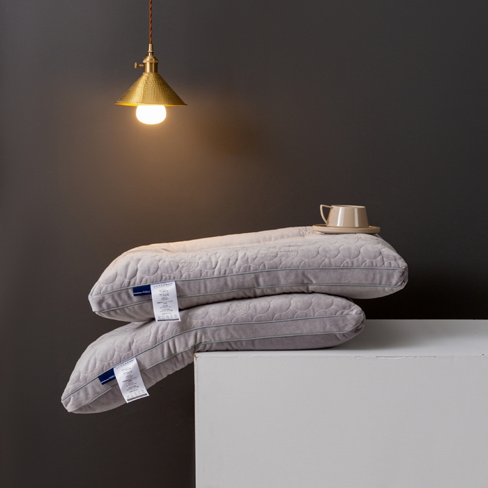 91家纺网 家纺一手货源 找家纺 小米枕芯 2025新款亲肤舒适枕头枕芯-财源滚滚 财源滚滚-灰