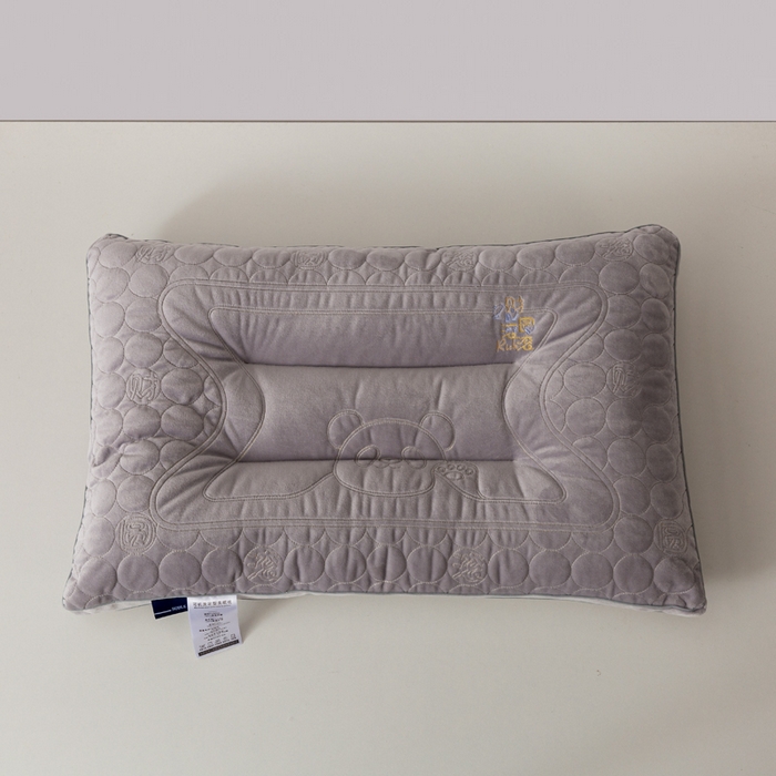 91家纺网 家纺一手货源 找家纺 小米枕芯 2025新款亲肤舒适枕头枕芯-财源滚滚 财源滚滚-灰