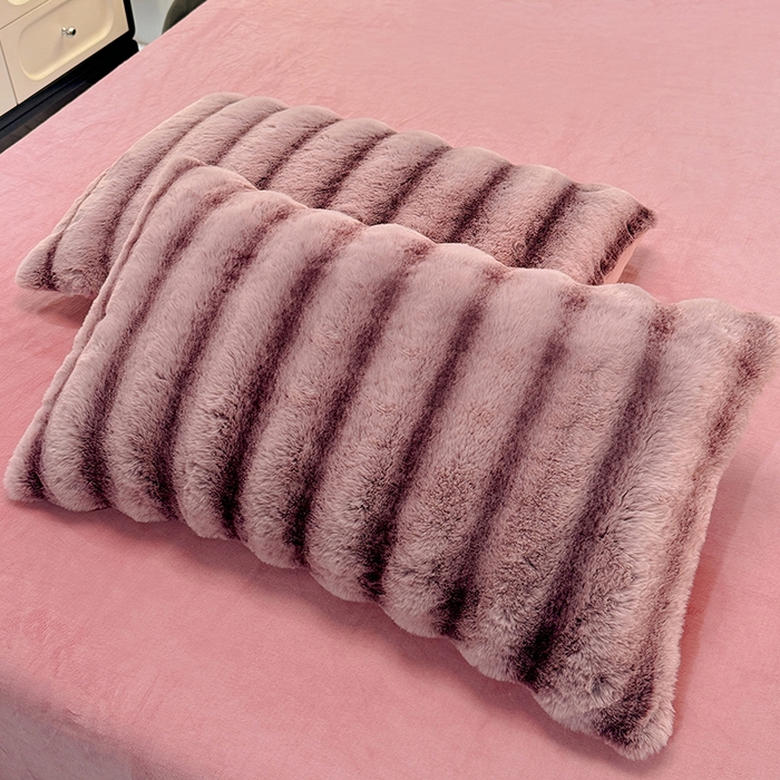 91家纺网 家纺一手货源 找家纺 （总）唐人居 2025新款兔毛绒牛奶绒四件套--条纹