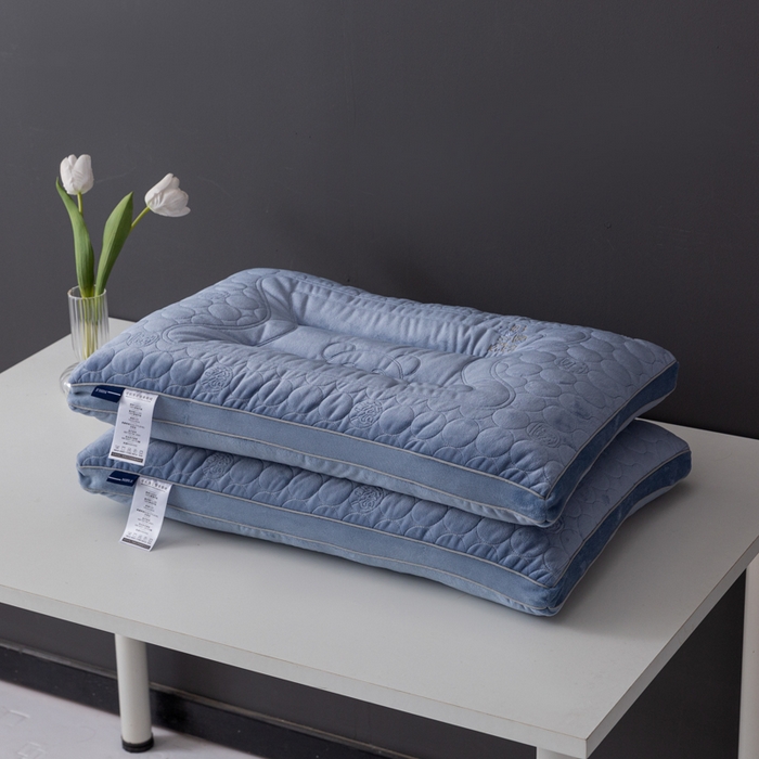 91家纺网 家纺一手货源 找家纺 小米枕芯 2025新款亲肤舒适枕头枕芯-财源滚滚 财源滚滚-蓝