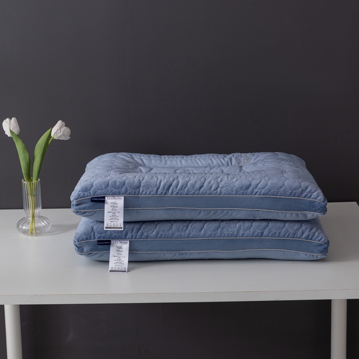 91家纺网 家纺一手货源 找家纺 小米枕芯 2025新款亲肤舒适枕头枕芯-财源滚滚 财源滚滚-蓝