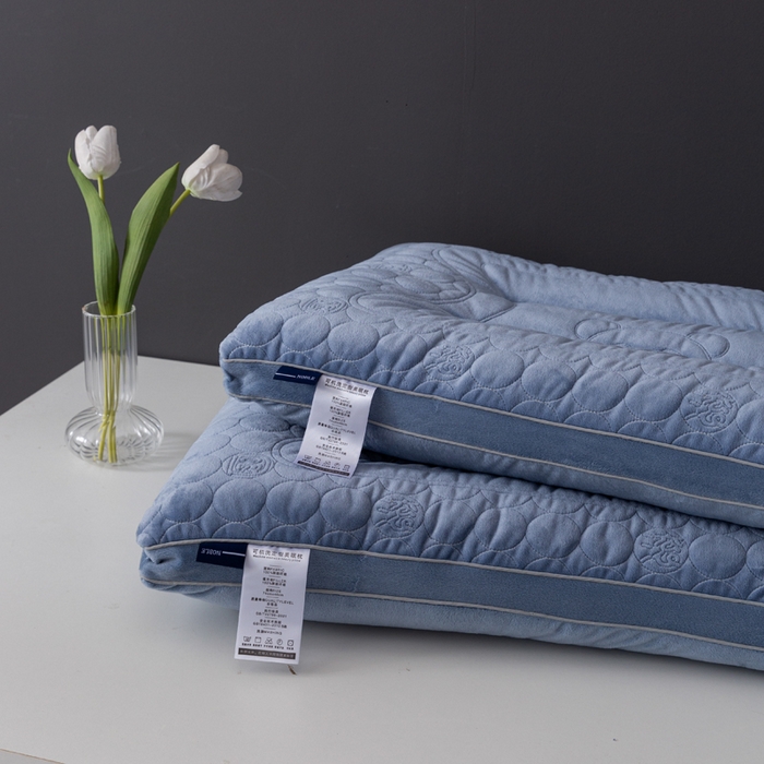 91家纺网 家纺一手货源 找家纺 小米枕芯 2025新款亲肤舒适枕头枕芯-财源滚滚 财源滚滚-蓝