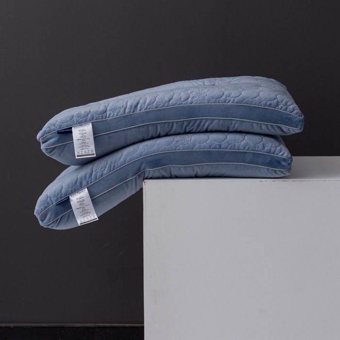 91家纺网 家纺一手货源 找家纺 小米枕芯 2025新款亲肤舒适枕头枕芯-财源滚滚 财源滚滚-蓝