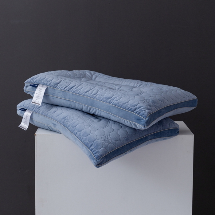 91家纺网 家纺一手货源 找家纺 小米枕芯 2025新款亲肤舒适枕头枕芯-财源滚滚 财源滚滚-蓝