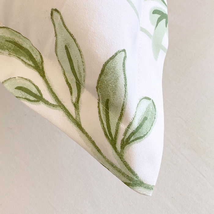 91家纺网 家纺一手货源 找家纺 雨彤家纺 2025新款小清新斜纹印花双人枕套 花开如画