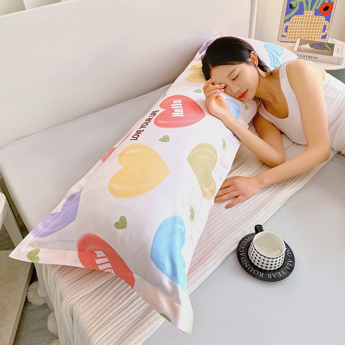 91家纺网 家纺一手货源 找家纺 雨彤家纺 2025新款小清新斜纹印花双人枕套 心情日记